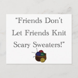 Beängstigende Pullover! Postkarte