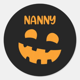 Beängstigende Pumkin Nanny Tante Matching Family H Runder Aufkleber