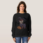 Beängstigende Pumpkin Bat Funny Witz Hat Otter Hal Sweatshirt (Vorne ganz)