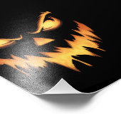 Beängstigende Pumpkin Kürbislaterne Face Halloween Fotodruck (Ecke)