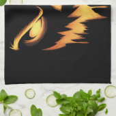 Beängstigende Pumpkin Kürbislaterne Face Halloween Geschirrtuch (Gefaltet)