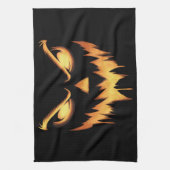 Beängstigende Pumpkin Kürbislaterne Face Halloween Geschirrtuch (Vertikal)