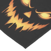 Beängstigende Pumpkin Kürbislaterne Face Halloween Kurzer Tischläufer (Ecke)