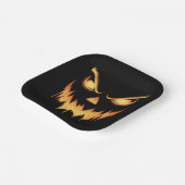 Beängstigende Pumpkin Kürbislaterne Face Halloween Pappteller (Gewinkelt)