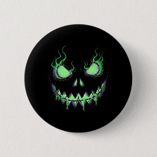 Beängstigende Pumpkin Kürbislaterne Spooky Hallowe Button