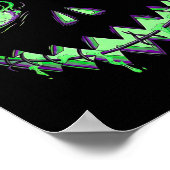 Beängstigende Pumpkin Kürbislaterne Spooky Hallowe Poster (Ecke)