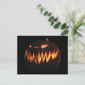 Beängstigende Pumpkin Postcard Postkarte (Stehend Vorderseite)