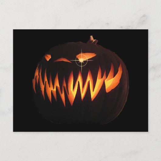 Beängstigende Pumpkin Postcard Postkarte (Vorderseite)