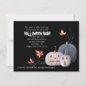 Beängstigende Pumpkins Blätter Halloween-Party Ein Einladung (Vorderseite)