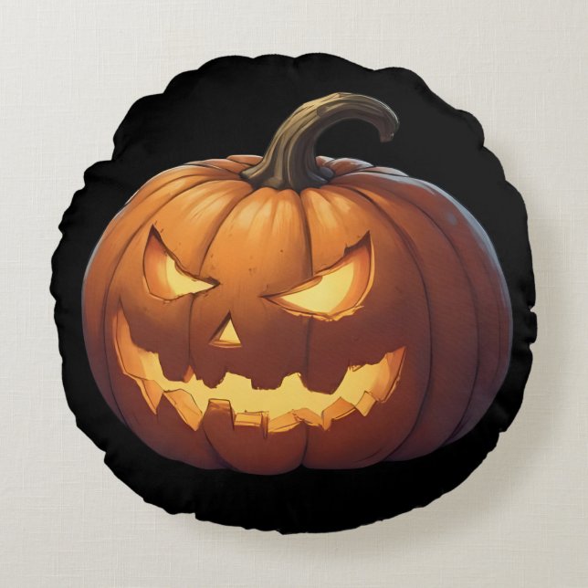 Beängstigende Pumpkneipe Rundes Kissen (Vorderseite)