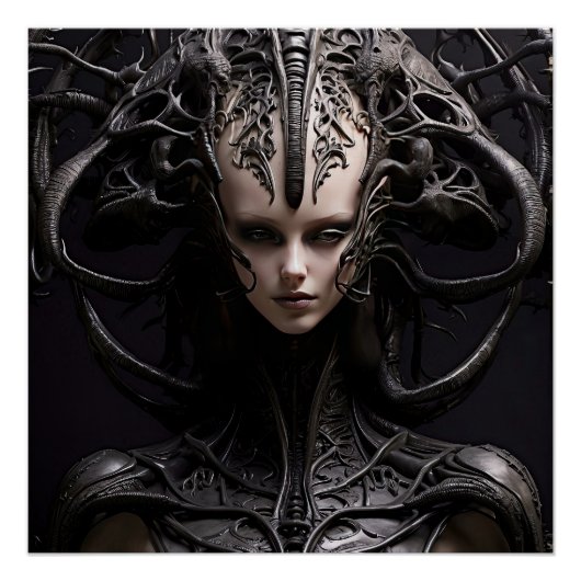 Beängstigende Reptilien-Alien Poster (Vorderseite)