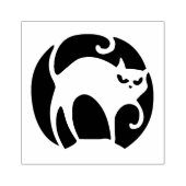 Beängstigende Retro Halloween Katzenkautschuk Brie Gummistempel (Prägung)