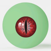 Beängstigende Rote Augen in den dunklen Eyeballen Tischtennisball (Vorderseite)