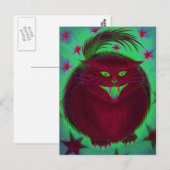 Beängstigende rote Postkarte (Vorne/Hinten)