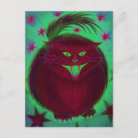 Beängstigende rote Postkarte (Vorderseite)