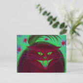 Beängstigende rote Postkarte, horizontal Postkarte (Stehend Vorderseite)