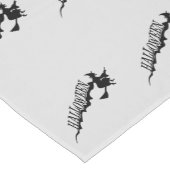 Beängstigende Rotzunge Halloween Thunder_Cove Kurzer Tischläufer (Ecke)