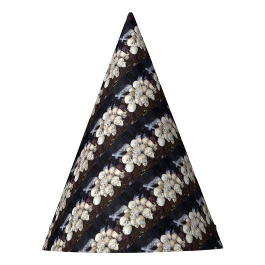 Beängstigende Schädel mit wackeligen Augenballen Partyhütchen (Vorderseite)