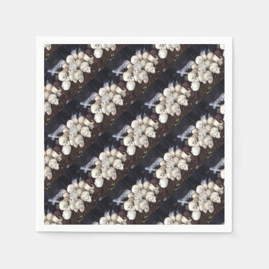 Beängstigende Schädel mit wackeligen Augenballen Serviette (Vorderseite)