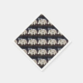 Beängstigende Schädel mit wackeligen Augenballen Serviette (Ecke)