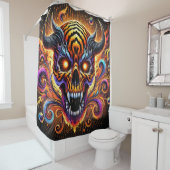 Beängstigende Schädelkunst Duschvorhang (Beispiel)