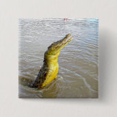 Beängstigende Schnapper: Der Sprung des Krokodils, Button (Vorderseite)