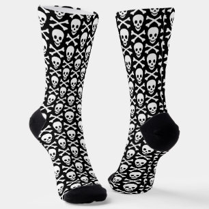 Beängstigende Schwarz-weiße Skulptur Spaß Hallowee Socken