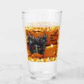 Beängstigende Schwarze Halloween-Maske Glas (Rückseite)