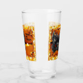 Beängstigende Schwarze Halloween-Maske Glas (Links)