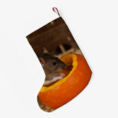 beängstigende schwarze mit Kapuze Ratte, die Kleiner Weihnachtsstrumpf (Rückseite (Hängend))
