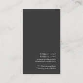 Beängstigende Science Fiction Schriftsteller Black Visitenkarte (Rückseite)