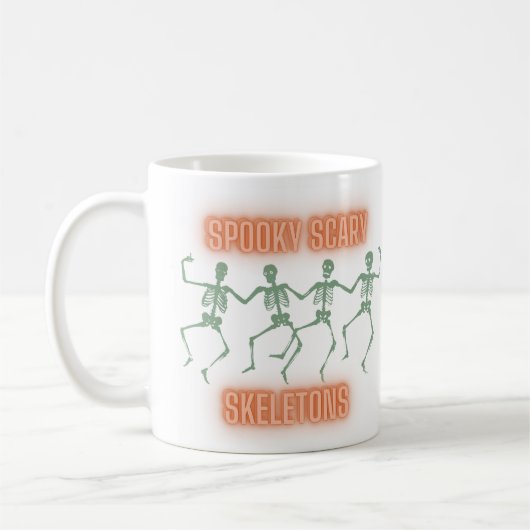Beängstigende Skelette Kaffeetasse (Links)