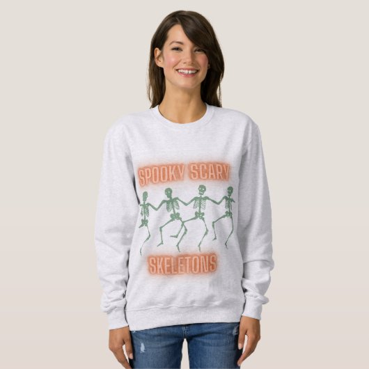 Beängstigende Skelette Sweatshirt (Vorne ganz)