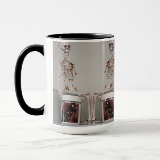 Beängstigende Skelettknochen - Kaffeebaudesign Tasse (Links)