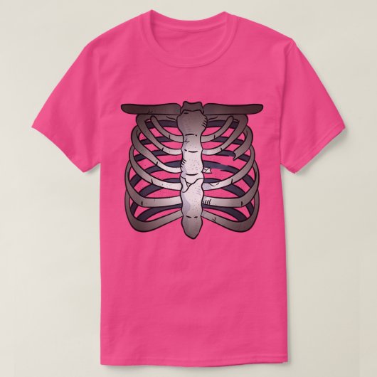Beängstigende Skelettknochen T-Shirt (Design vorne)