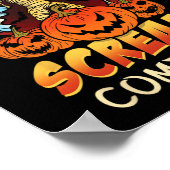 Beängstigende Skelettmonster Ghost Funny Lazy Cree Poster (Ecke)