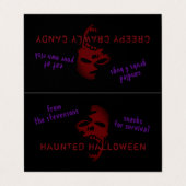 Beängstigende Skull-Karte für den Trick oder die G Visitenkarten (Außenseite Aufgefaltet)