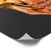 Beängstigende Skull Red Eyeballs Poster (Ecke)