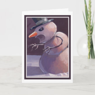 Beängstigende Snowman-Weihnachtskarte Feiertagskarte