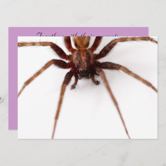 Beängstigende Spinne Einladung (Vorne/Hinten)