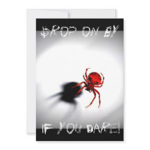 Beängstigende Spinnen-Halloween-Einladung