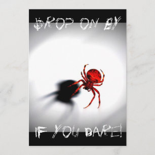 Beängstigende Spinnen-Halloween-Einladung Einladung