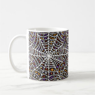 Beängstigende Spooky Cobweb Collage Coffee Tasse