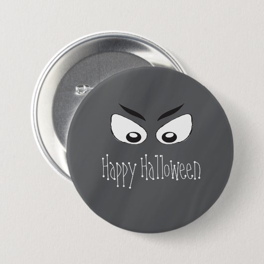 Beängstigende Spooky Eyes Button (Vorne & Hinten)
