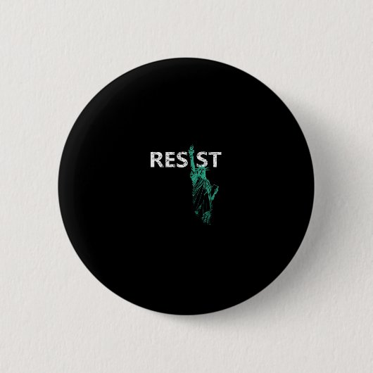 Beängstigende Statue des Liberty Resist Button (Vorderseite)