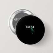 Beängstigende Statue des Liberty Resist Button (Vorne & Hinten)