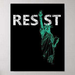 Beängstigende Statue des Liberty Resist Poster