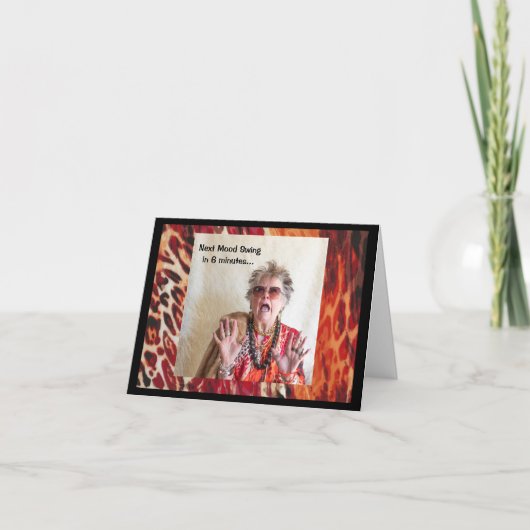 Beängstigende Stimmungsschwankungen geklappte Gruß Karte (Vorderseite)