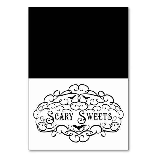 Beängstigende Süßigkeiten Vintage Halloween-Essenz Tischnummer (Vorderseite)