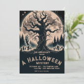 Beängstigende Tree Halloween-Geister Einladung (Stehend Vorderseite)